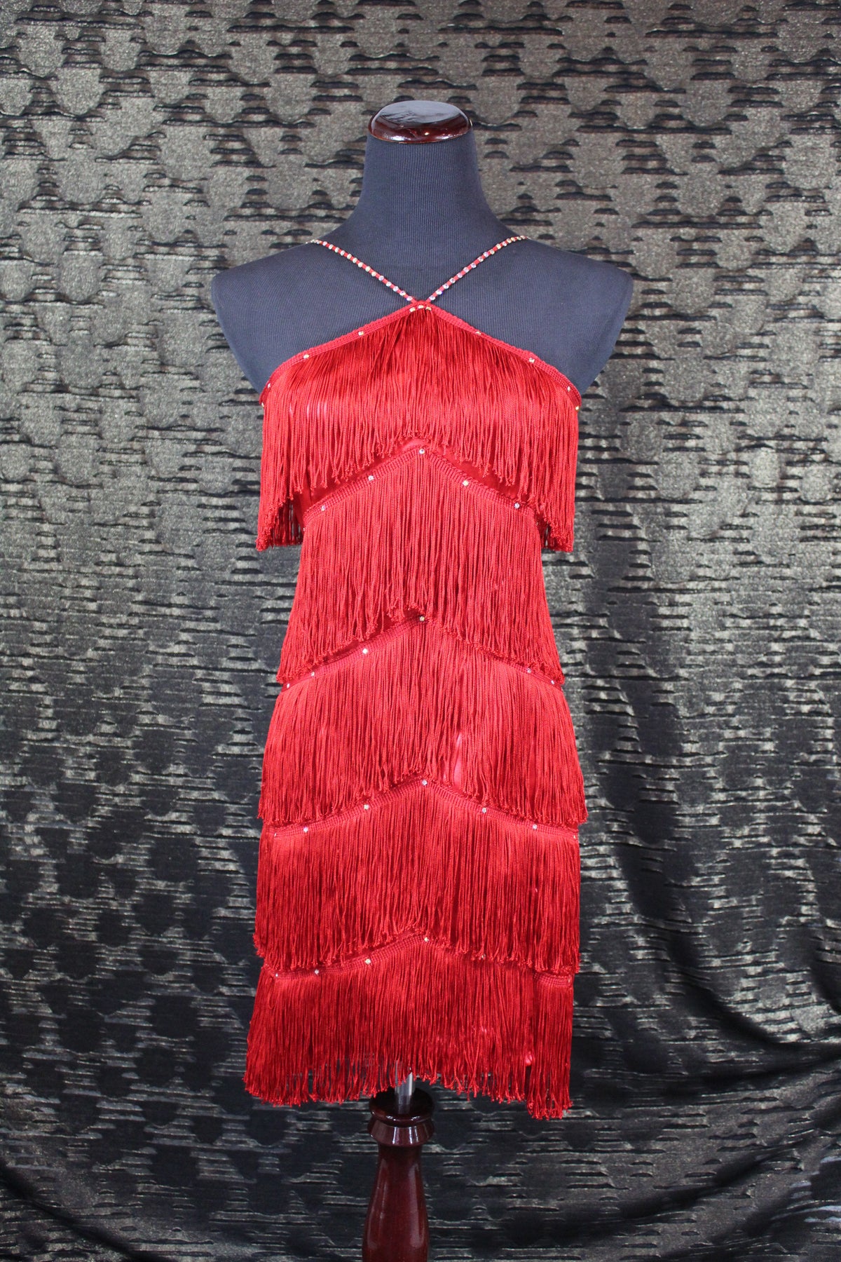 Special Occasion Dress /Halter Fringed